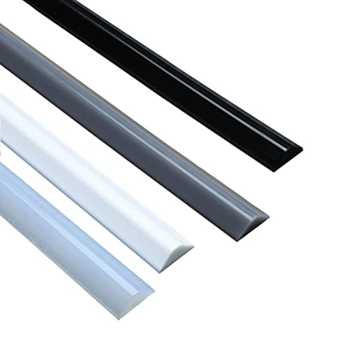 HSGAV Seuil De Douche Rétention pour Barrage d'eau Et Maintient l'eau À L'intérieur du Seuil,Barrière De Douche Pliable pour Salle De Bain Et Cuisine,Noir,60cm Cover