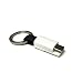 The inCharge Ultra Portable Charging Keychain Cable USB to USB-C 12mm Thick Version Black