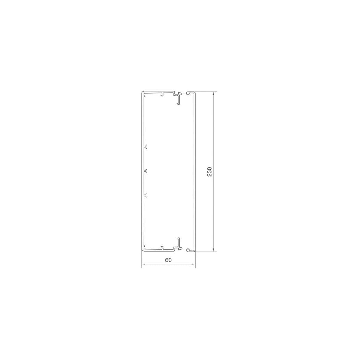 Hager LF6023009016 Kabelkanal (L x B x H) 2000 x 230 x 60mm 2m Weiß
