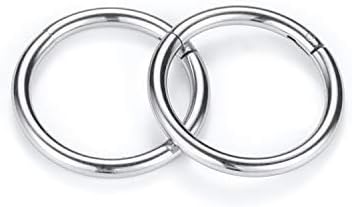 16g Nose Ring Hoop Earrings Nose Hoops 16 Gauge Lip Rings Septum Jewelry Seamless Septum Clicker 5mm Septum Ring Cartilage Earring Helix Silver Rook Earrings Nose Rings Surgical Steel Piercing - 1