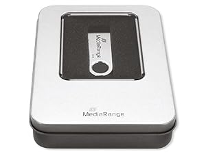 MediaRange Alu Aufbewahrungsbox Silber BOX901 für USB Speichersticks