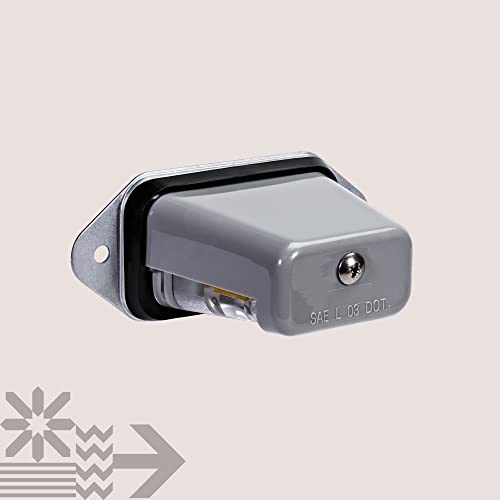 Led License Plate Trailer Light [Surface Mount] [Dot Fmvss 108] [Sae L] [Gray-Finish] [Waterproof] [12V Dc] License Tag Lights For Utv Atv Trailer Truck Rv Boat #TOP7