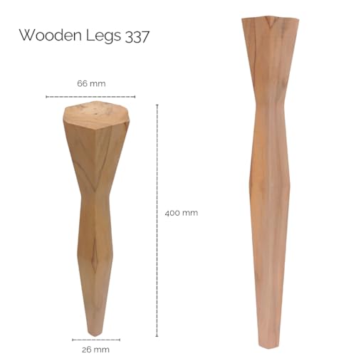 Image of Wooden Legs for Furniture 18 inch | Wooden Legs for Table, Sofa, Furniture | Wooden Leg - Sanded Finish (18 inch)