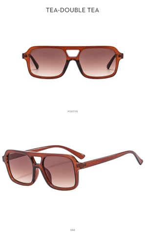 Molerfo Retro Aviator Sunglasses - Trendy Wide Polarized Tortoise Sunglasses for Women & Men - Cheap UV Protection2