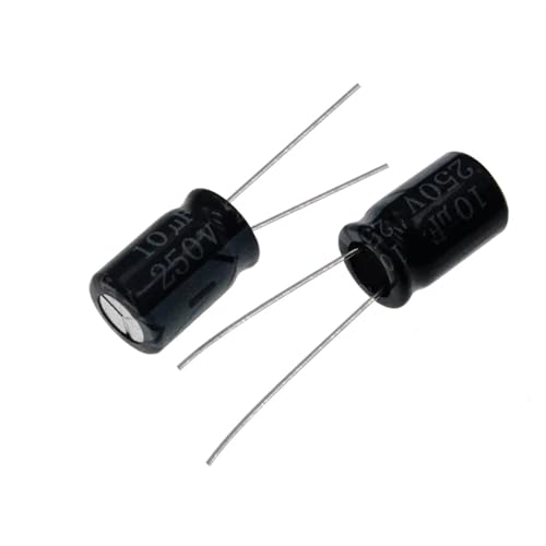 Condensateur électrolytique radial 10uF 250V de 8x12mm pour circuit imprimé en lot de 100pcs
