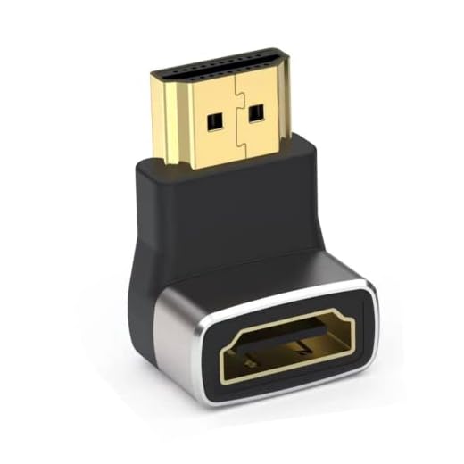 Adaptador HDMI 8K UHD 2.1 48gb - Angulo reto de 90 graus. Altissima velocidade de ate 48 Gbps. Conector macho para femea. Suporta 4K e 8K.