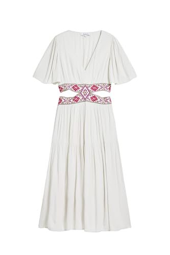 Image of Desigual Women's Embroidered Cut-Out Dress
