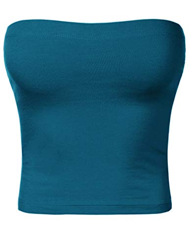 Image of Women's Shapewear Tube Tops Strapless Ruched Built-in Shelf Bra Casual