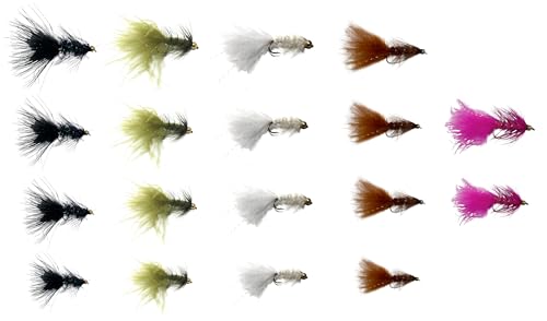 Feeder Creek Woolly Bugger Flies for Fly Fishing | Multi Color Assortment | Fly Fishing Streamers | Trout Flies and Bass Flies | 18pc and 36pc (18pc Assortment)