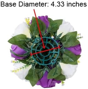 Miniatura 6 de Centros de mesa de flores para mesas de boda decoraciones de mesa de boda, bolas de flores moradas y blancas, centros de mesa para compromiso,