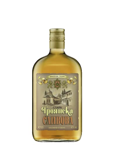 Alter Pflaumenbrand TROYANSKA SLIVOVA RETRO Troyan, 0,5 l, 7 J. Fass, Troyan, Bulgarien