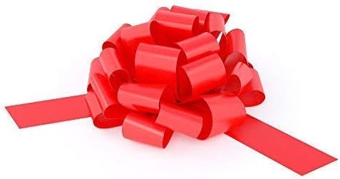 Big Red Bow for Car - 28 Giant Fluffy Loops for Your Large Gift Decoration, Perfect Shape Car Bow, Giant Bow for Car