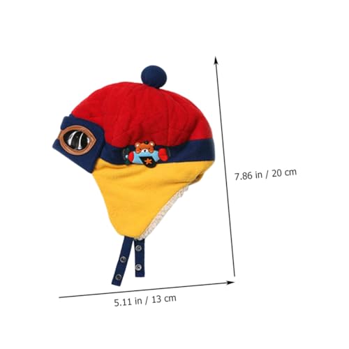 2Pcs Cotton Hats Warm Fleece Lined Wear Resistant Hats Portable Lightweight Winter Caps for Boys4