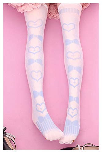 Chaussettes bas rose à bowknot doux pour étudiantes taille unique - 7