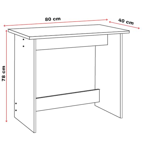 Image of Torche Multipurpose Study Table Durable Pre-Laminated Wood Computer Desk, Space-Saving Workstation for Home & Office (Laptop, Gaming, Writing) (Frosty White)