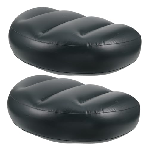 NULYLU 2pcs PVC Fishing Seat Pad Inflatable Waterproof Boat Seat Gel-Cushioned for Tailbone Pressure Relief Sturdy for Outdoor Activities