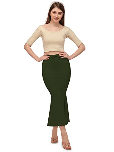 Image of Mehrang Stretchable Saree Shapewear Petticoat for Women, Cotton Blended,Petticoat,Skirts for Women,Shape Wear Dress for Saree