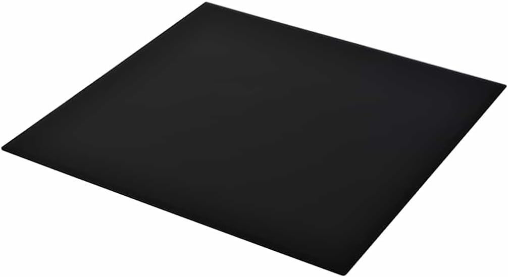 vidaXL Tempered Glass Table Top, Square Design, Easy-Clean, Scratch-Resistant, Durable, Versatile Use for Dining, Coffee, or Garden Tables, 27.6"x27.6", Black