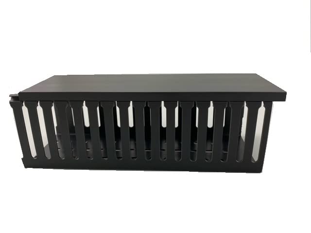 RS PRO Wiring Duct Schwarz, 100mm x 75 mm Polyvinylchlorid, Länge 2 m, Seitenwand Offen, Packung a 4 Stück