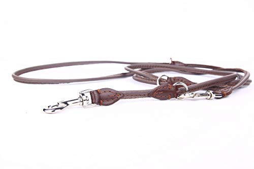 HOGACA edle Echt-Leder-Hundeleine 960 6mm 220cm, perfekt für ganz kleine Hunde Cover