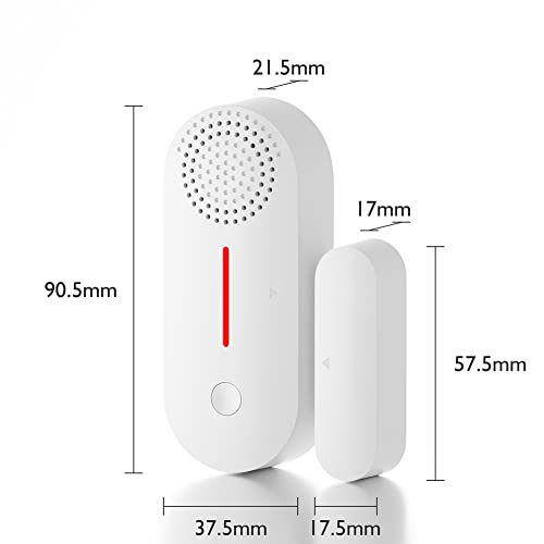 KKcare Tuya WiFi Sensores de janela de porta inteligente Dispositivos de alarme residencial sem fio
