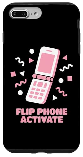 Carcasa para iPhone 7 Plus/8 Plus Ventilador Flip Phone Activate Retro Nostalgia de los años 2000 y Y2K