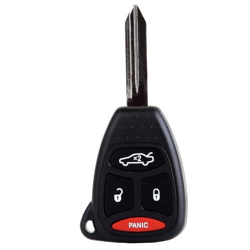 Keyless Entry Remote 4 Button Key Fob Replacement for Chrysler 300 2005-2007 for Chrysler Aspen 2007-2009 for Dodge Charger 2006-2007 for Dodge Durango 2006-2009