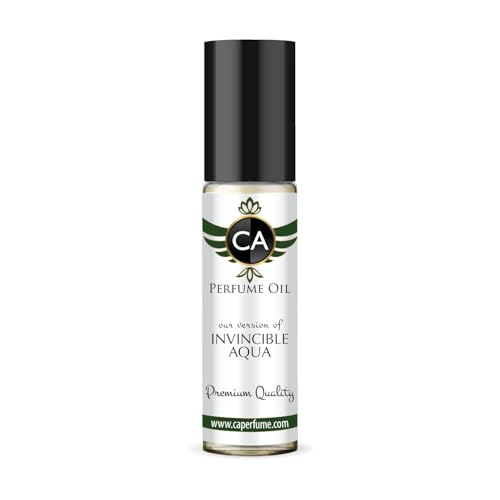CA Perfume Impression of Invincible Aqua for Men Fragrance Oil Woody Aquatic Scent Long Lasting Cologne for Men Travel Size TSA Ready Mini Parfum Body Oil Roll-on 0.33 Fl Oz 10ml
