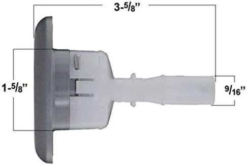 Hot Tub Classic Parts Dimension One Spa Mini VCR Jet Directional Insert W/Logo - Gray DIM01510-444G