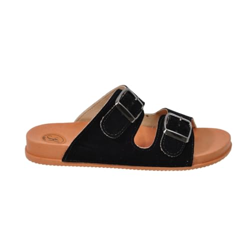 Sandália Birken Papete Feminina Masculina Unissex com Fivelas Ajustaveis Kadja (Preto, BR, Adulto, N