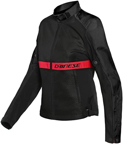 Dainese Ribelle Air Tex Giacca tessile da donna Nero/Rosso 44