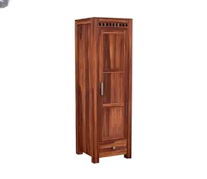 Sheesham Wood Single Door Wardrobe with Drawer