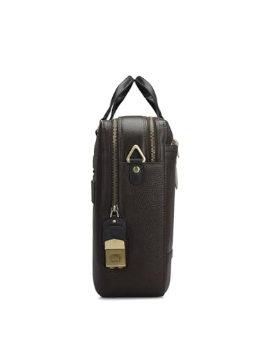 Image of Da Milano Leather Laptop Bag for Men & for Women - Fits Upto 15 inch Laptop