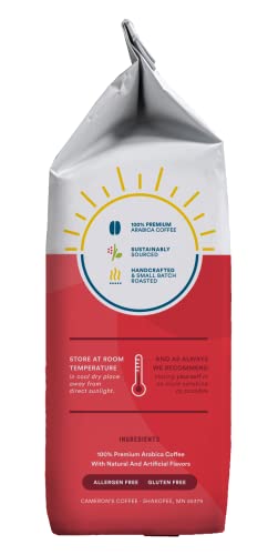Cameron's Coffee Roasted Ground Coffee Bag, Flavored, French Vanilla, 12 Ounce (Packaging may vary)