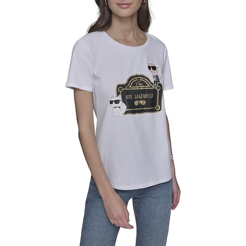 KARL LAGERFELD Women's Karl Character Graphic T-Shirt