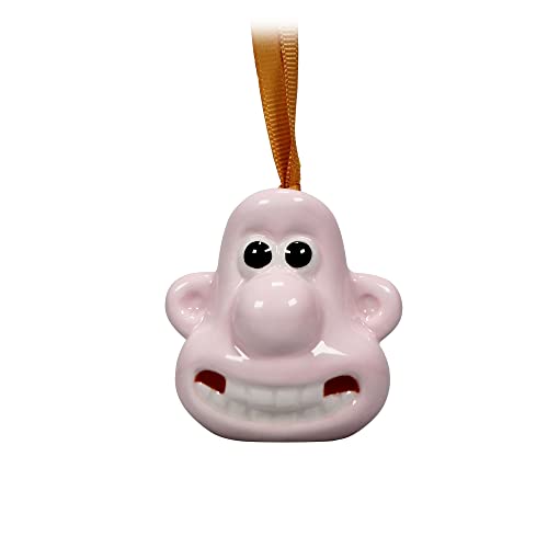 Aardman - Collectable - Hanging Decorations - Wallace & Gromit Wallace Shaped Decoration, White