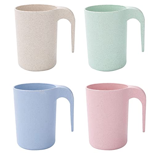 Tasse Avec Anses, 4 Couleurs en Tasses, Reusable, pour Pique-Nique, Camping, Lait à Thé,Barbecues, Pique-Niques et Plage Cover