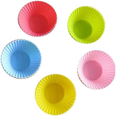 5 Pieces Non-stick Cake Muffin Cupcake Liner Baking Muffin Pudding Making Cups Reusable