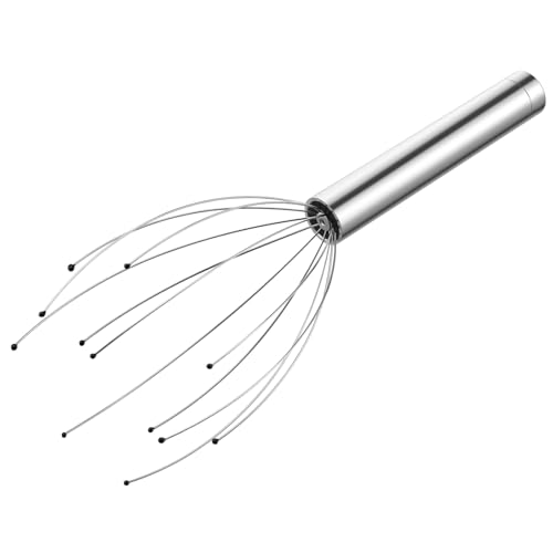 NIYANGLE Cuero Cabelludo Eléctrico de Mano Tl-2790, Color Plateado, sin Batería, Potente para Relajación en Casa y Viajes, Alivio Migrañas de Cabeza, Herramienta Portátil de Masaje