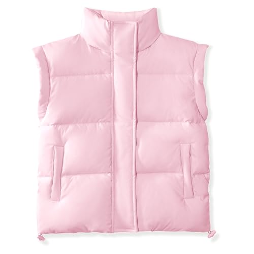 Songling Boys Girls Puffer Vest Stand Collar Full Zip Sleeveless Bubble Puffy Jacket Quilted Padded Warm Coat Outwear