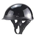 TTMiku Motorcycle Half Helmet, DOT Approved Retro Open Face Half Shell Skull Cap...