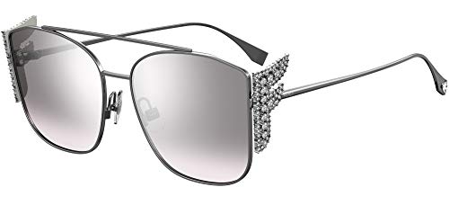 Fendi FENDI FREEDOM FF 0380/G/S RUTHENIUM/GREY SHADED 62/17/140 women Sunglasses