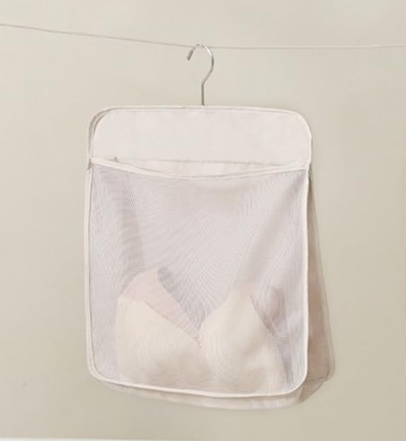 Toski ゼット吊り下げ収納 ウォールポケット 下着 収納 ポケット 衣類収納 フック付き ベージュ