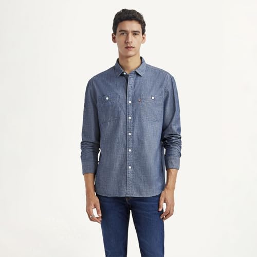 Image of Levi's Men's Cotton Solid Slim Fit Shirt