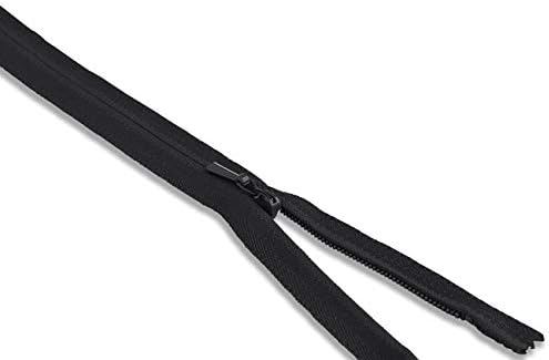 24" Invisible Nylon Bridal Gown Zipper Black 24 inch Zip for Sewing Craft image 2