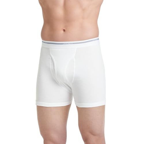 Jockey Classic 5" Boxer Brief - 3 Pack - 100% Cotton Underwear for Men, White, 2XL - image 2