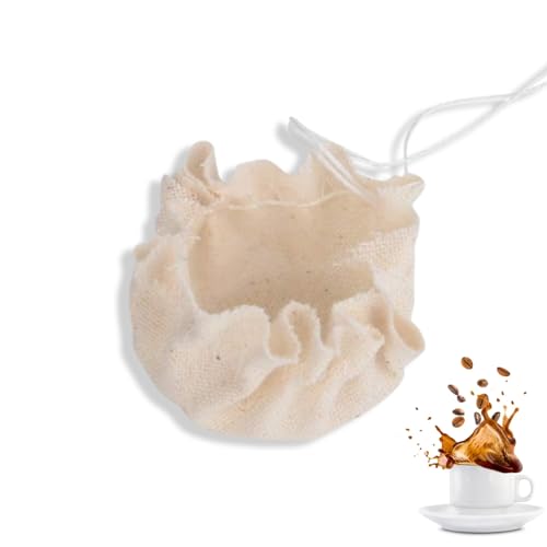 10 Pièces Filtres à Café En Coton, Filtres Réutilisables Filtre En Tissu Rond Filtre En Tissu De Siphon De Café Pour Différentes Cafetières De Pot De...
