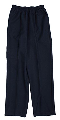 Alfred Dunner Women's Petite Polyester Pull-On Pants - Short Length, Navy, 8 Petite Short