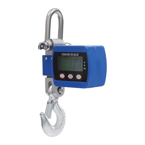 Báscula de Grúa 0,05 – 500 kg, Báscula Digital Colgante, Industrial Pesado Escala Colgante, Pantalla LCD Grande