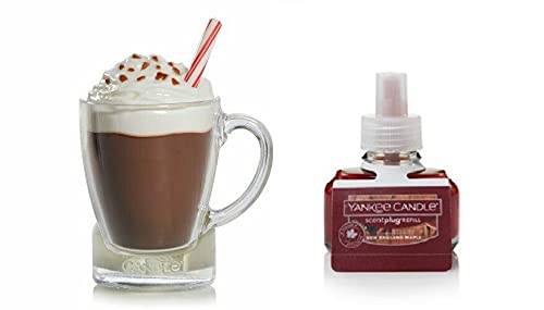 Yankee Candle Hot Cocoa (Improved) Scent-Plug Air Freshener Base with a Chocolate Chip Cannoli Fragrance Electric Refill